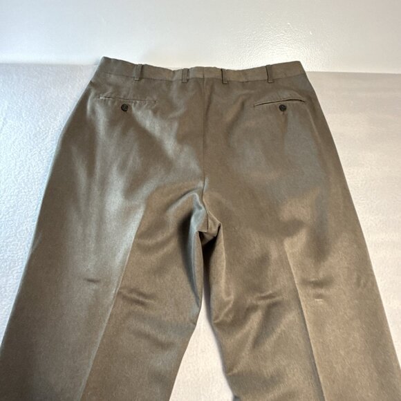 Louis Raphael Men’s 40x32 Microfiber Cuffed Dress Pants Brown Office Casual Work - Picture 9 of 9